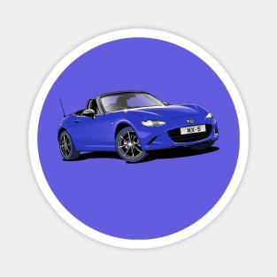 Blue 2015 Mazda MX-5 Magnet